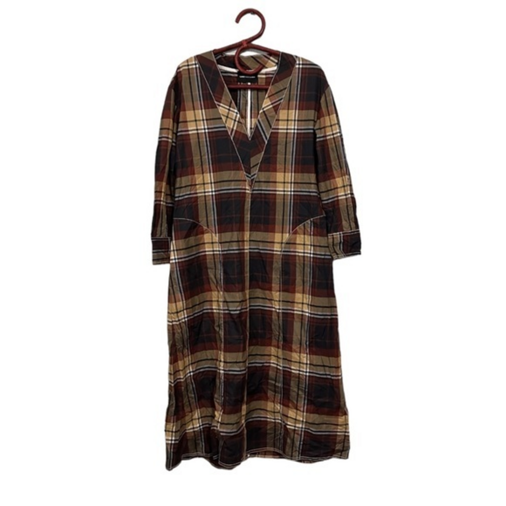 Plaid Midi Dress